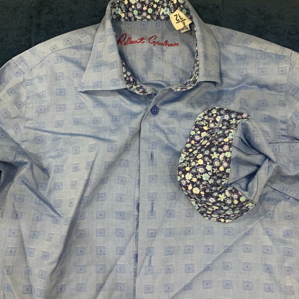 2 ROBERT GRAHAM 10-12 boys dress shirt